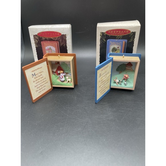 Hallmark Other - Hallmark Christmas Ornaments Mother Goose Jack & Jill Mary Had A Little Lamb